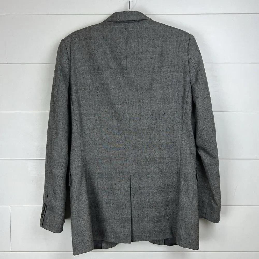 Banana Republic Blazer Jacket Glen Charcoal Men 38R Tailored‎ Slim